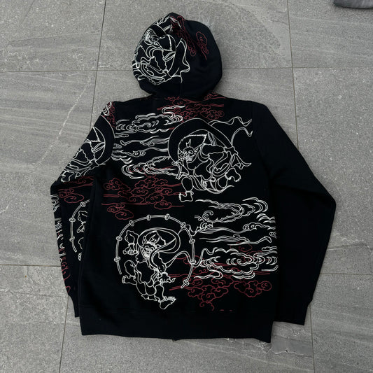 insane japanese fur hoodie - M