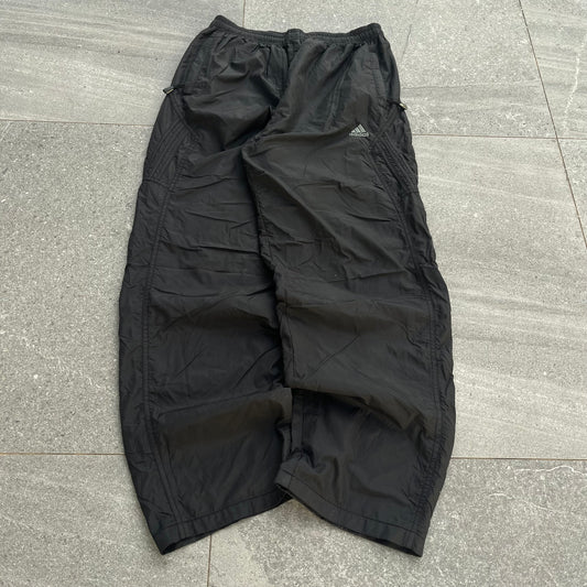 triple black adidas trackies - 34”