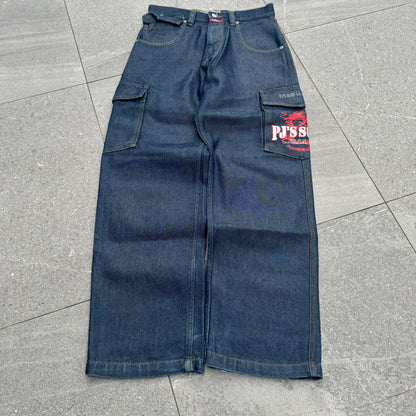 pjs raw denim jeans - 30x30”
