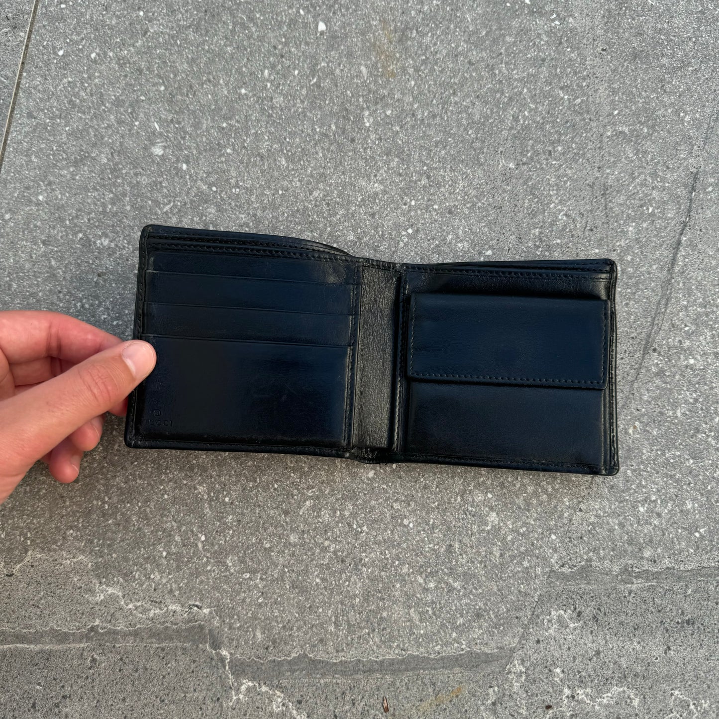 vintage gucci monogram print wallet