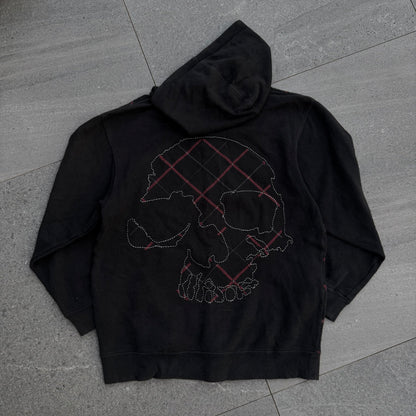grail vans skull plaid hoodie - S