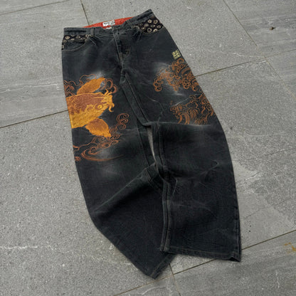 insane karakuri koi’s - 30x30”