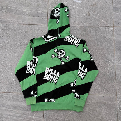 yep goated billabong skull zip - S