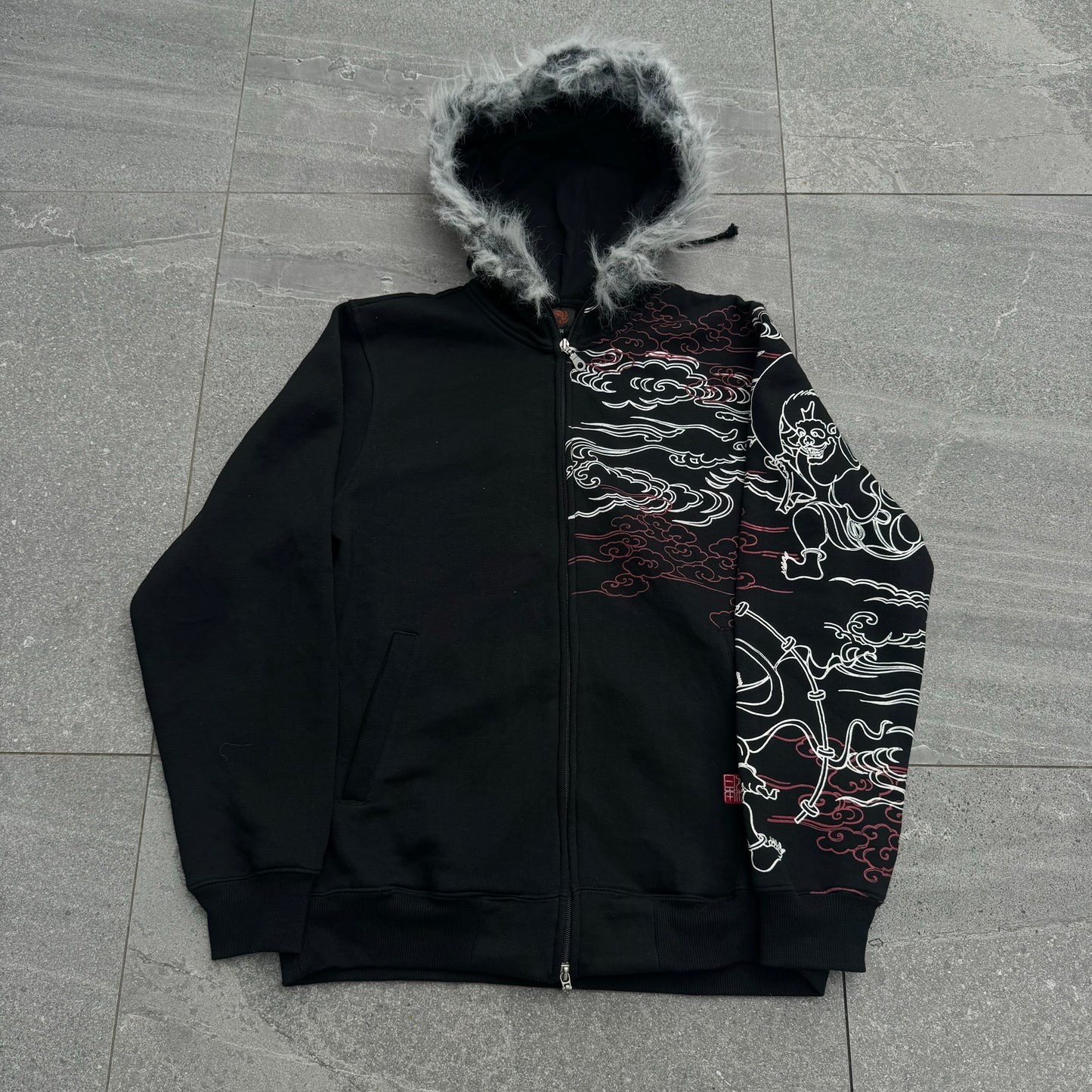 insane japanese fur hoodie - M