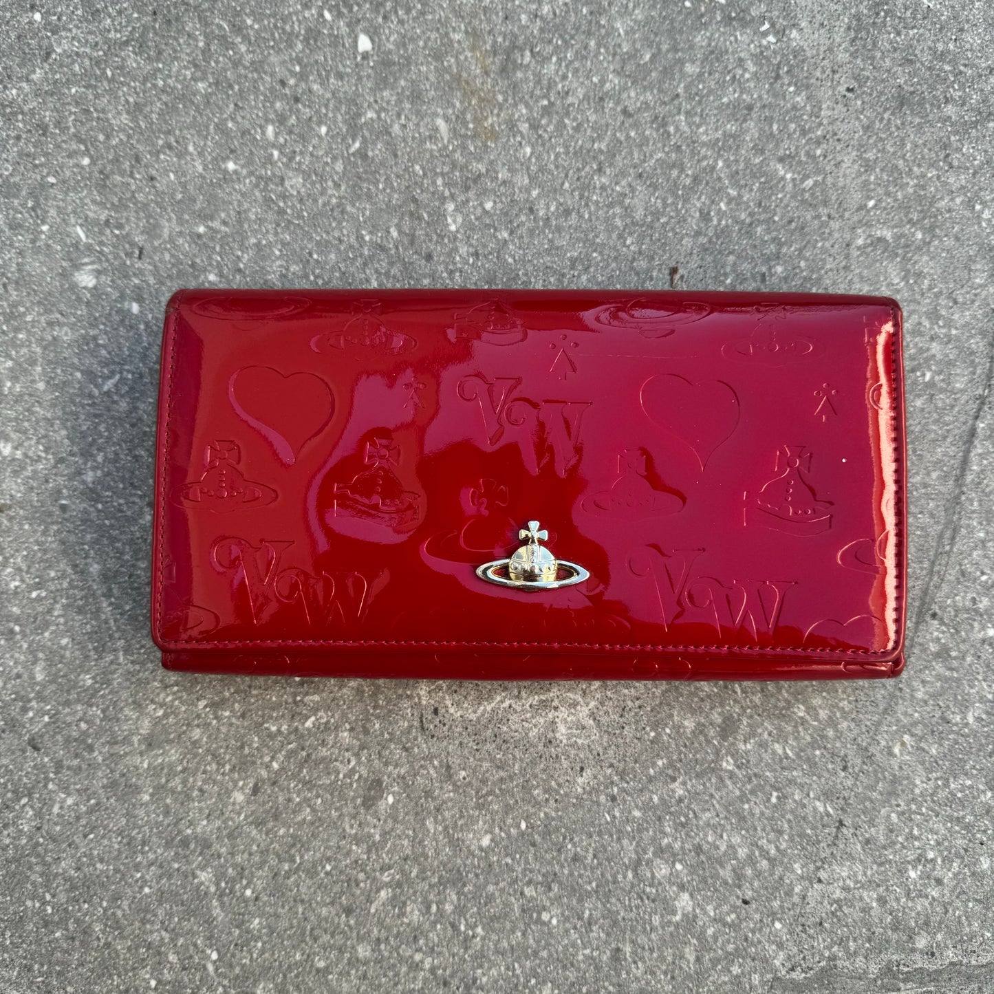 vivienne westwood embossed leather purse