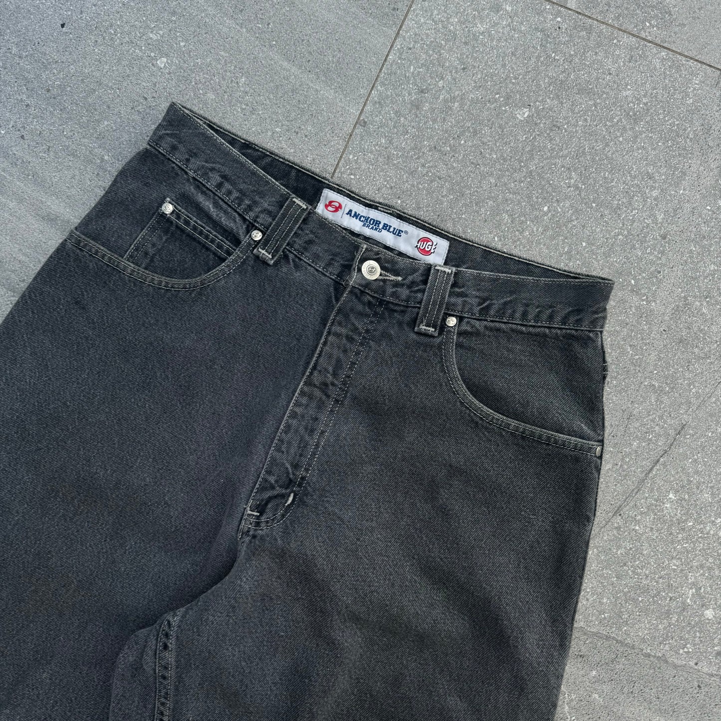 GRAIL anchor blue ‘huge’ jeans (12” opening) - 33x31”