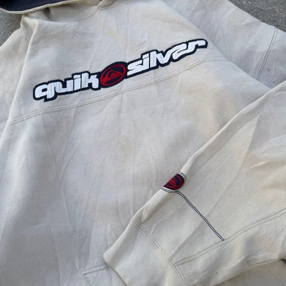 90s cream panelled quiksilver grail - L