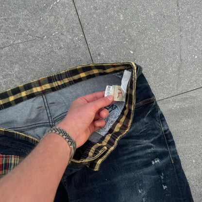 MFFFF PLAID EVISU BOOTCUTS HOLYSHit IG explore page type shit 36x31”