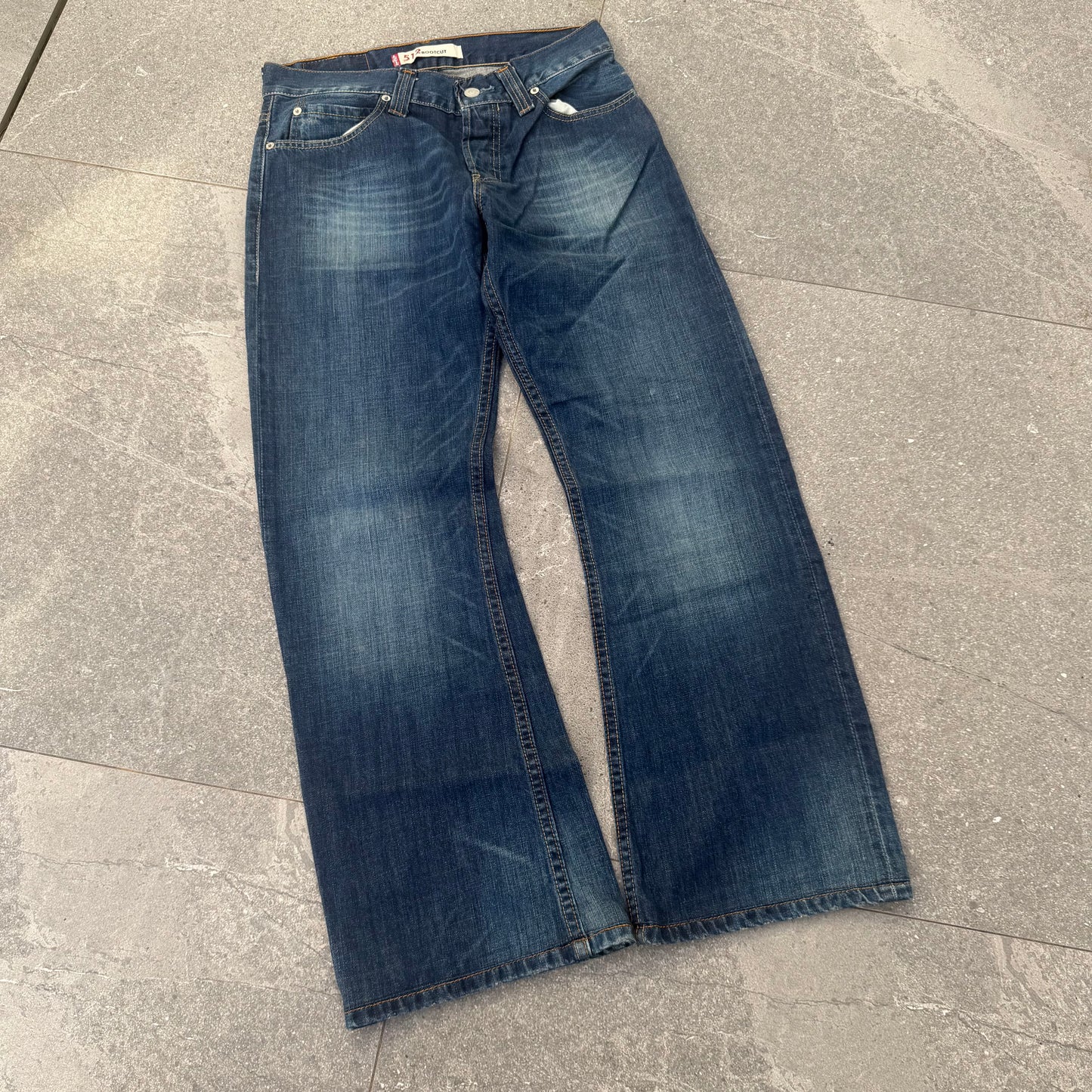 deep indigo bootcut faders - 30x30”