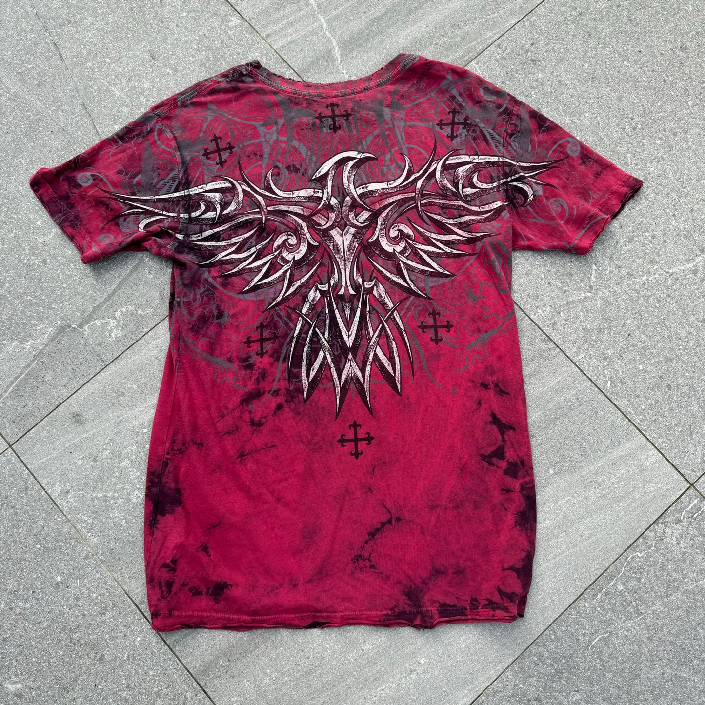 reversible affliction tee -M/L