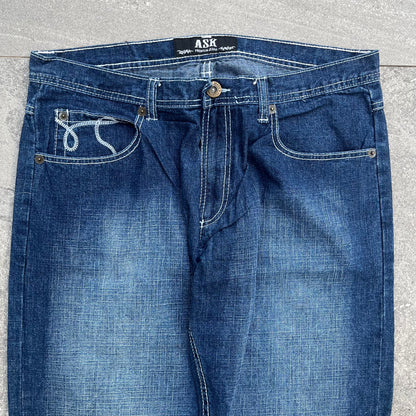 embroidered ask jeans - 36x30”