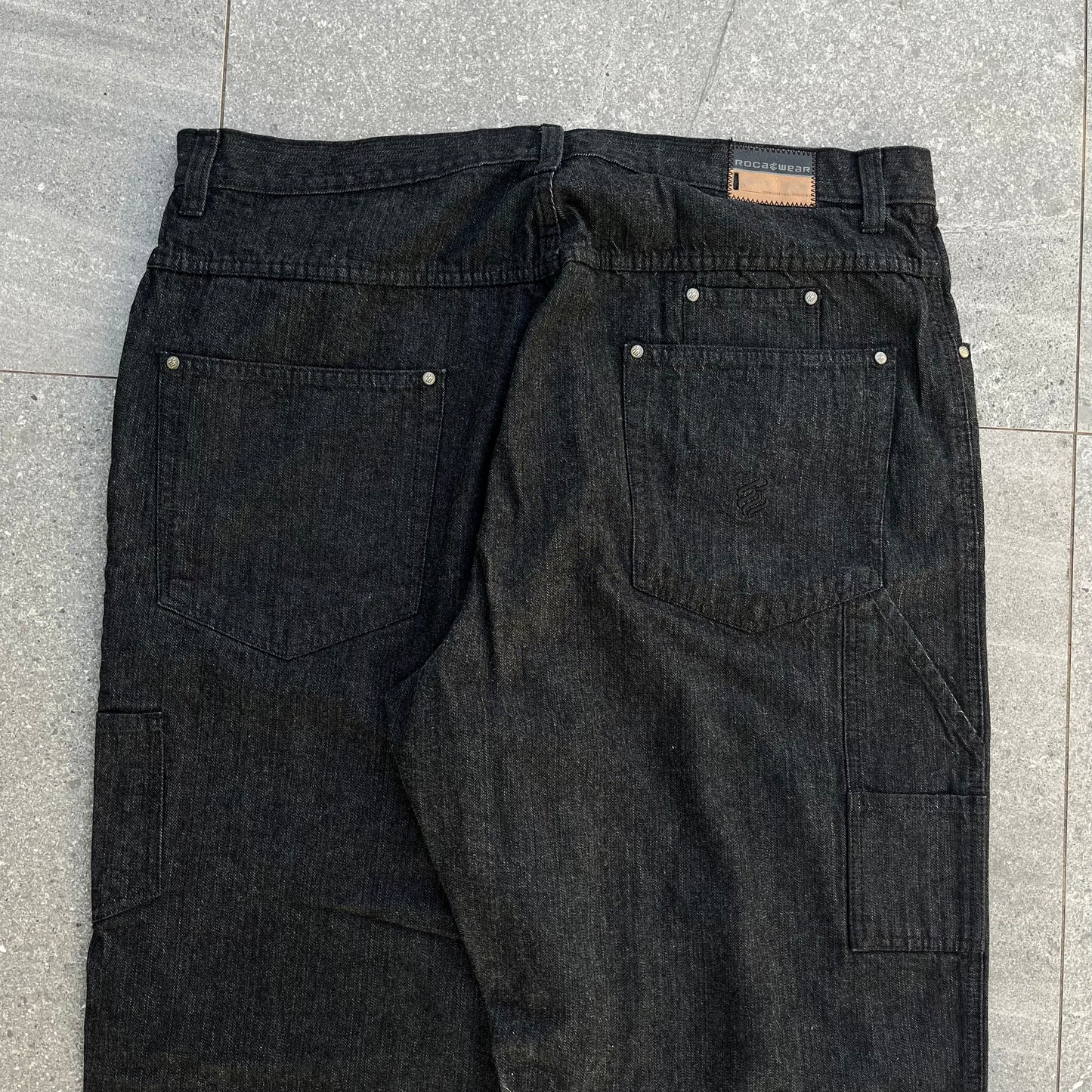 blacked out rocawear carpenters  - 40x34”