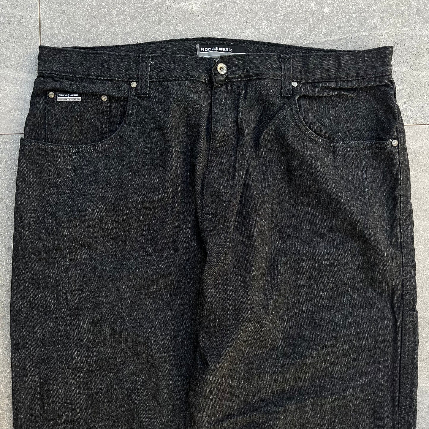 blacked out rocawear carpenters  - 40x34”