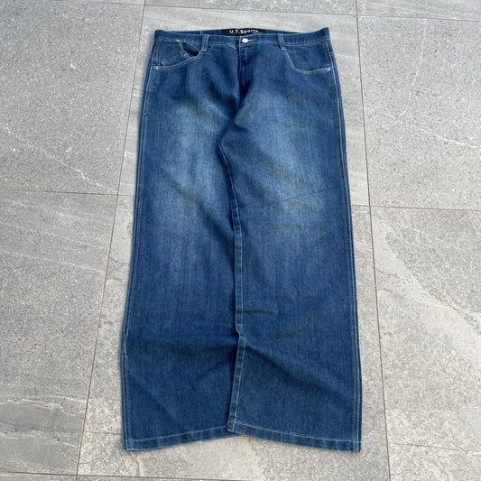 bootcut spec embroidered jawns - 40x31”
