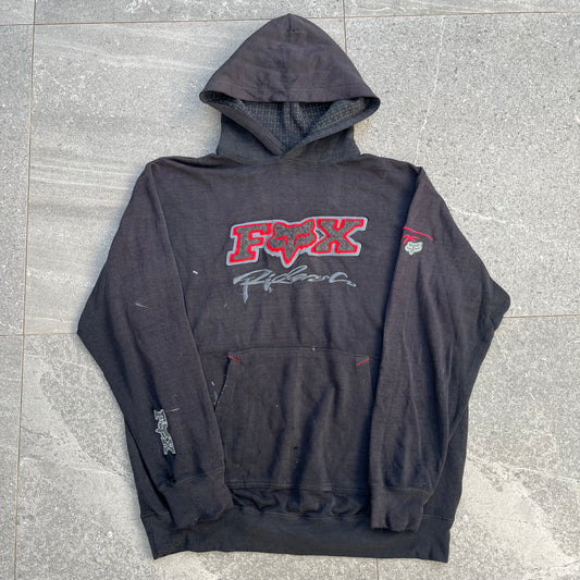 distressed fox hoodie - L